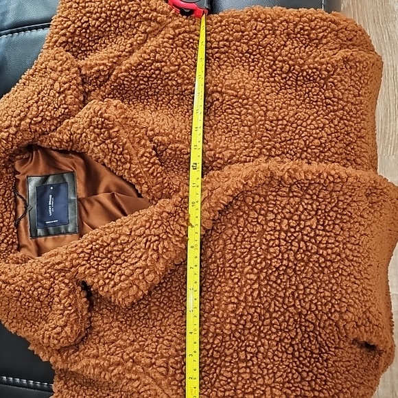 Lucky Brand Cozy Tan Teddy Jacket - Picture 6 of 8